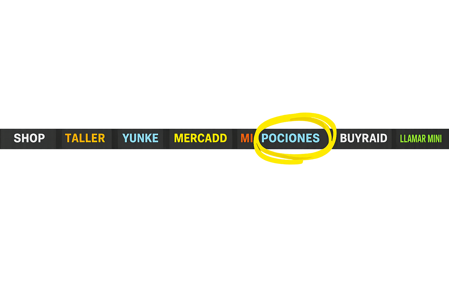 Botón Pociones bajo el cinturón